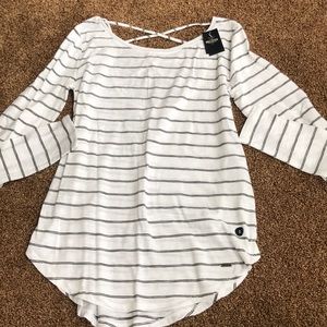 Hollister long sleeved stripped tee